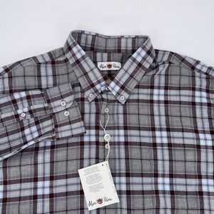 Alan Paine Plaid Button-down Shirt Size XXL
